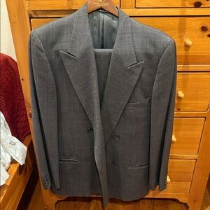 Giorgio Armani Charcoal Double-Breasted Suit